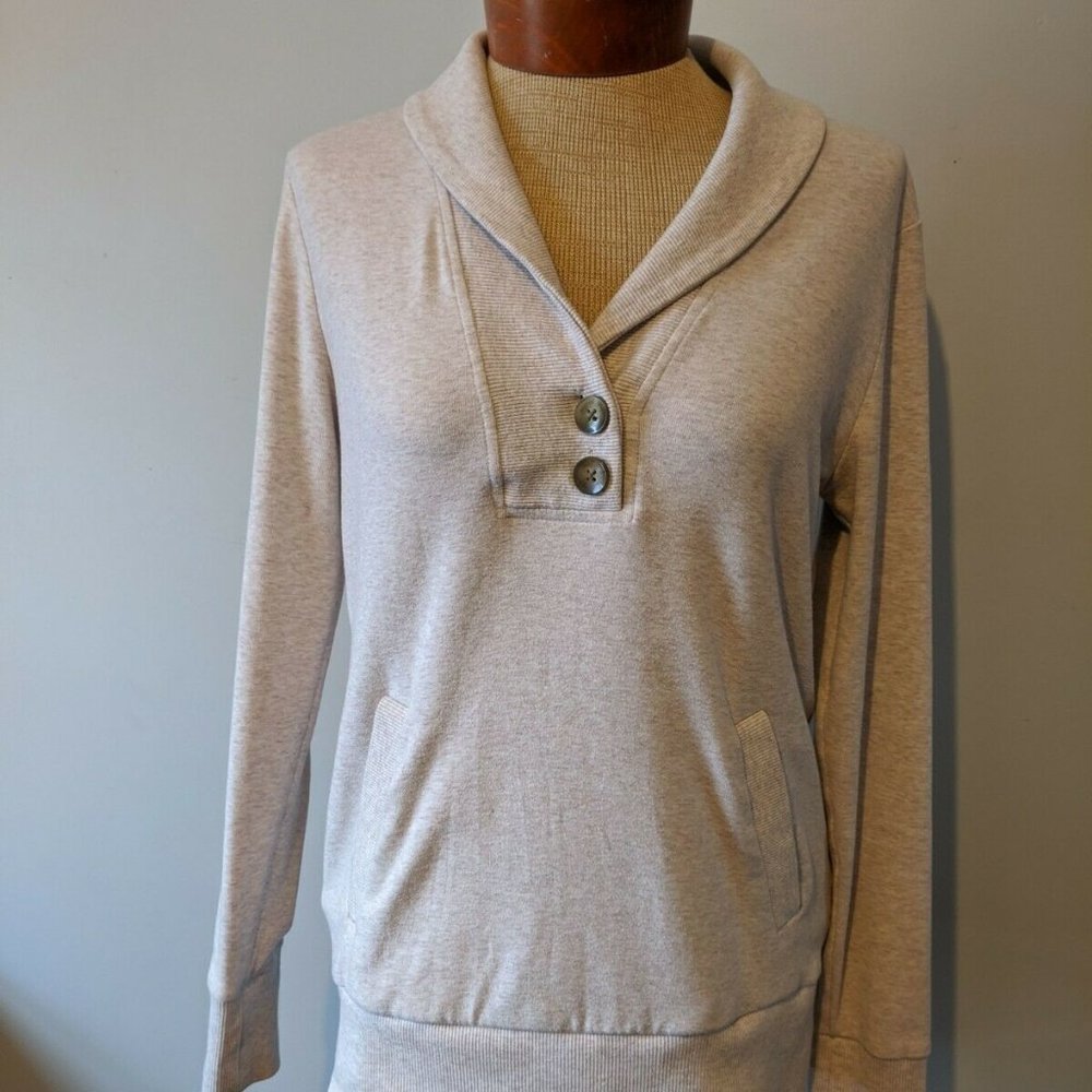 Ivory Collared Two Button Sweater